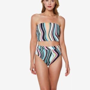 Sanctuary
Wavy Baby Bandeau Top Bikini top swim XL swimsuit multi cottage core